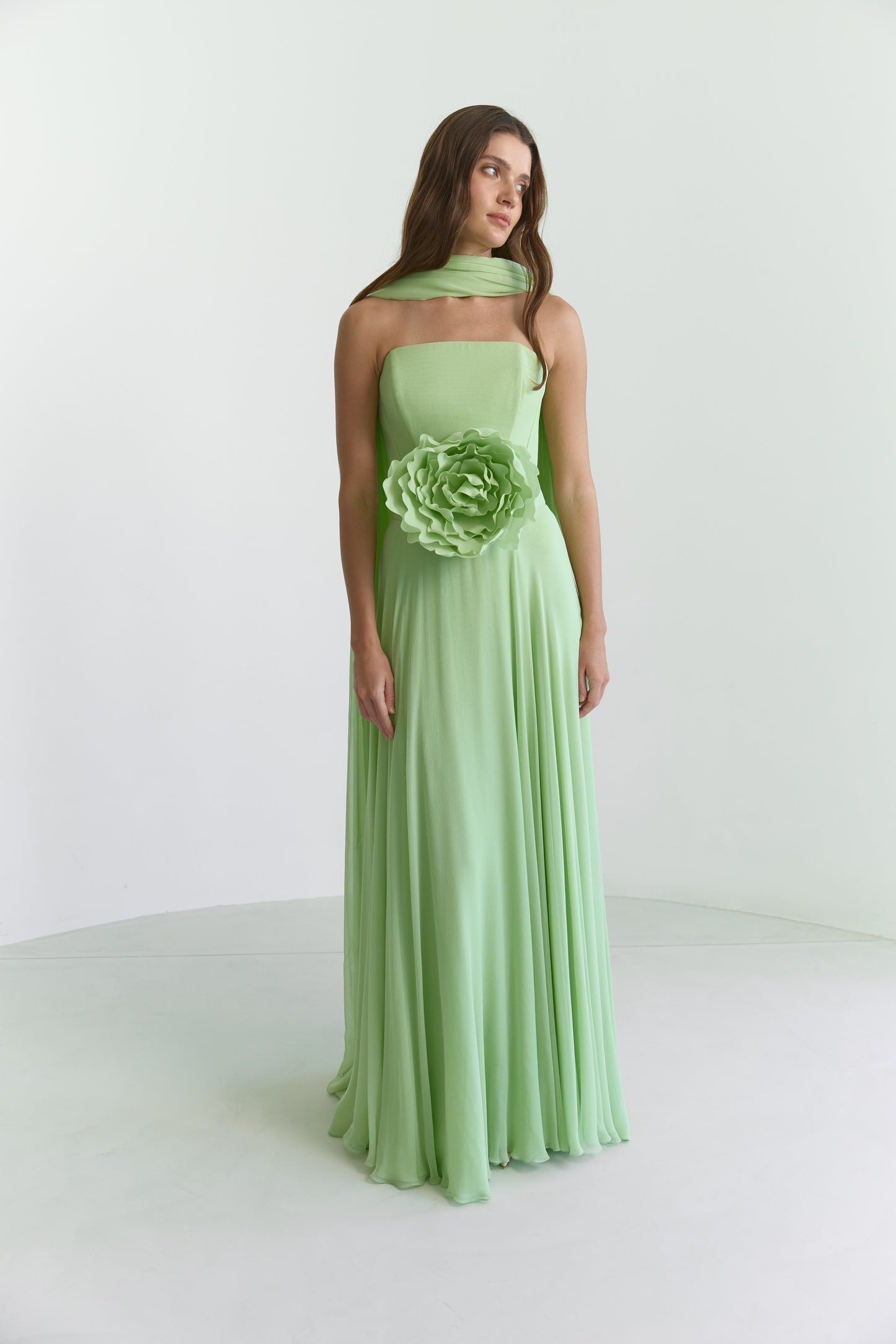 green spring gown