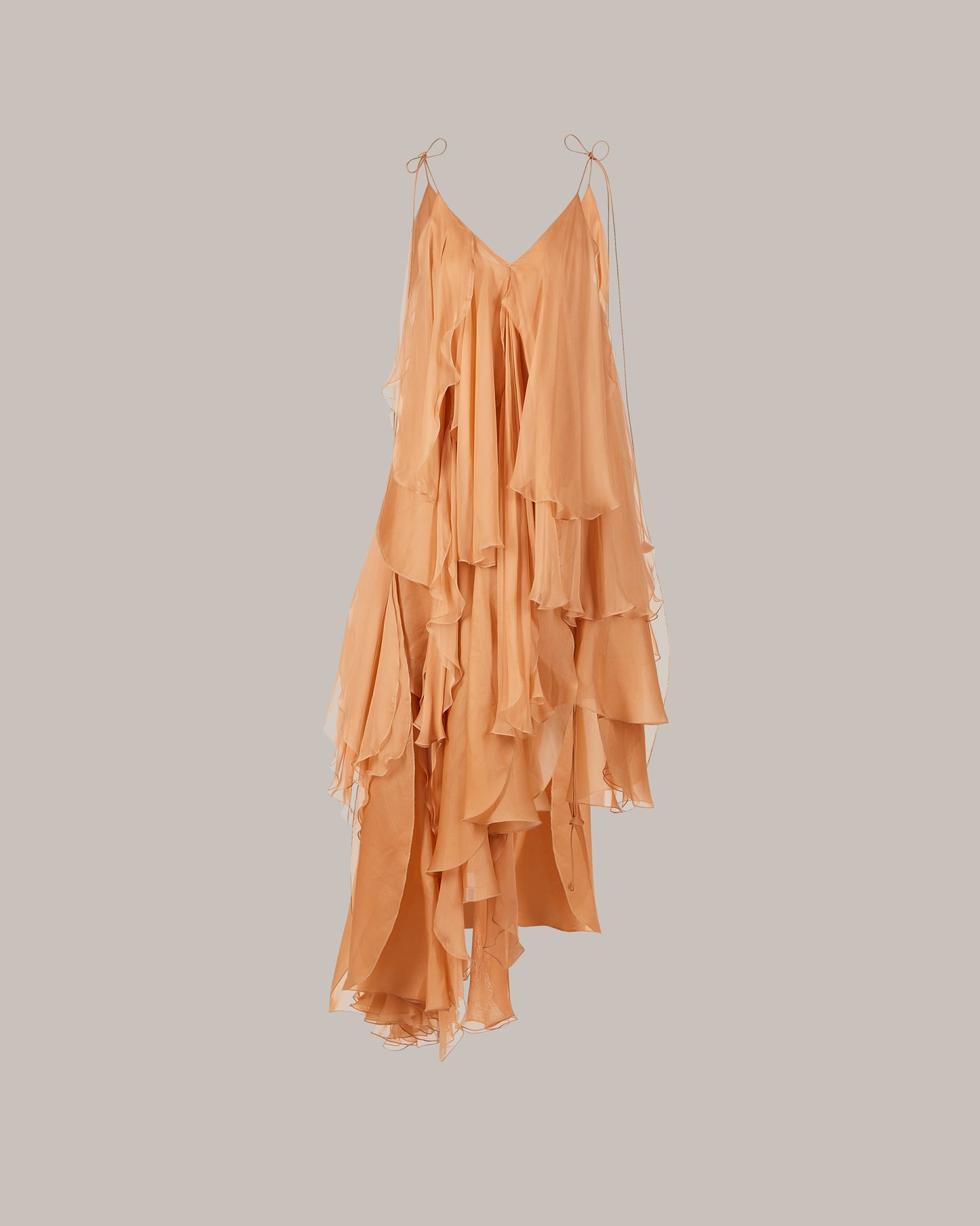 Her Orange Petal Long Dress