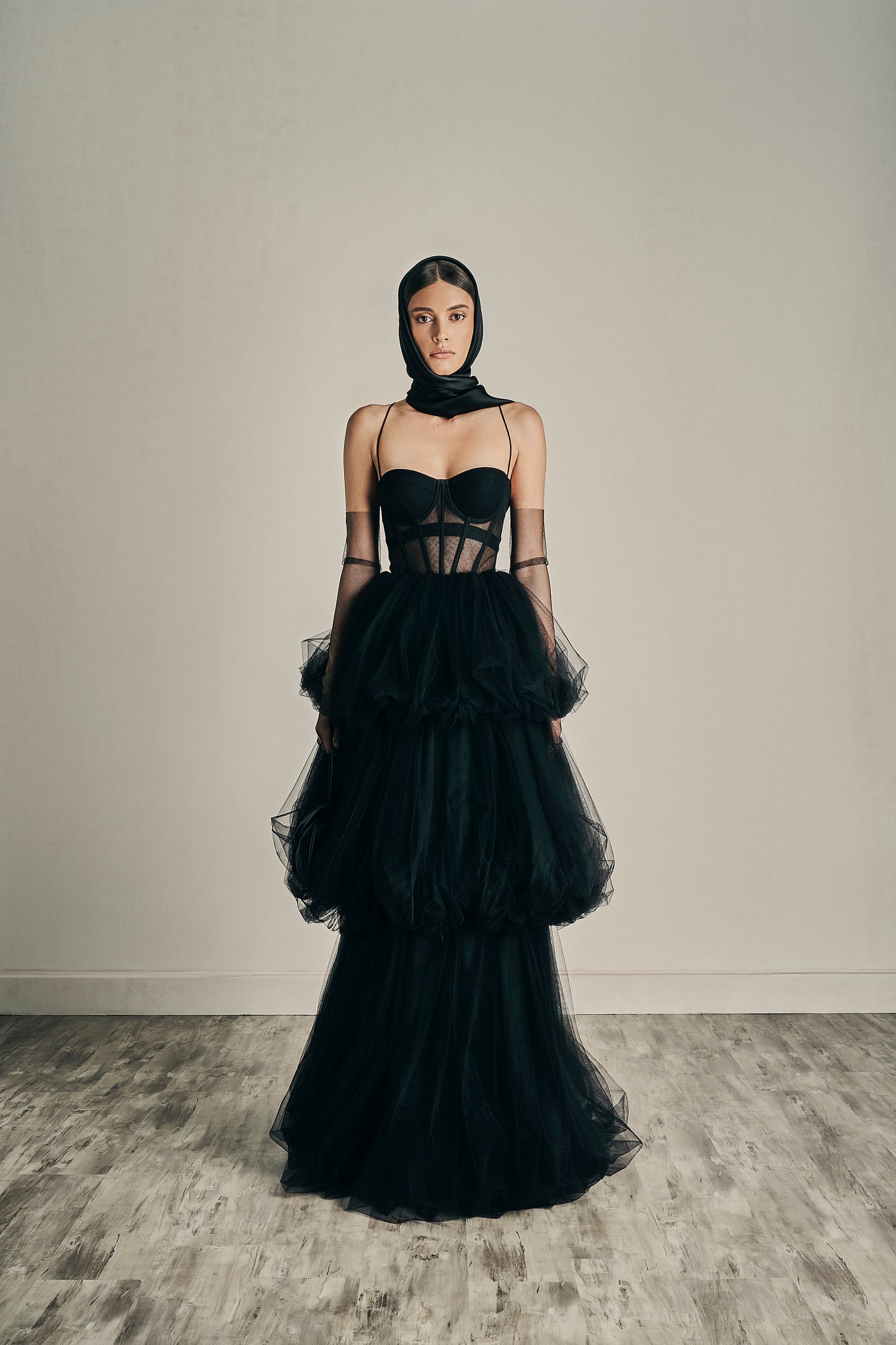 Her Black Evening Gown
