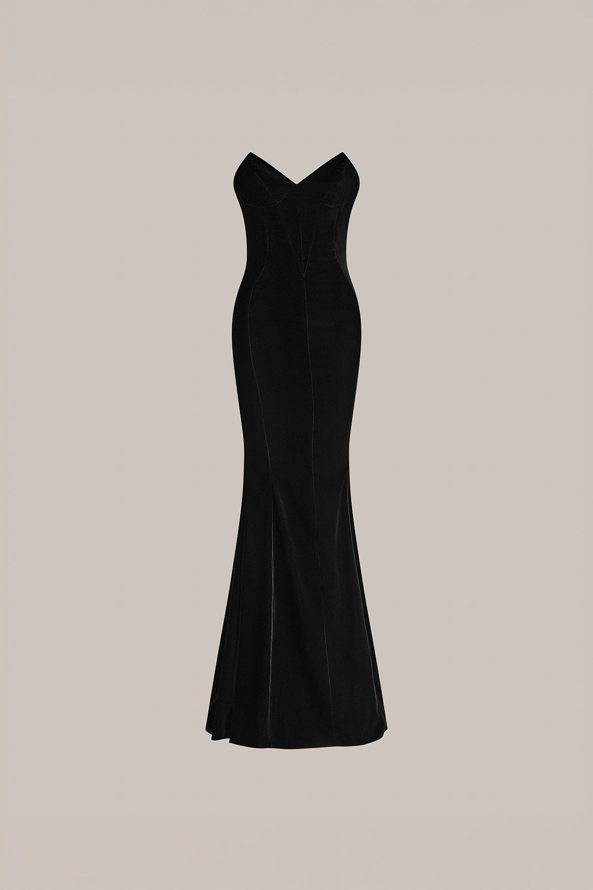 Her V Long  Black Gown