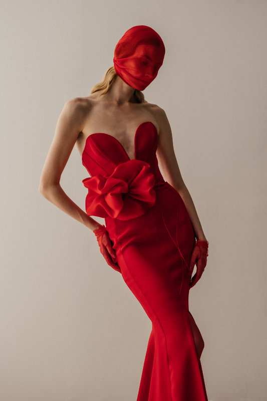 Her Fate Applique Red Scarlet Dress