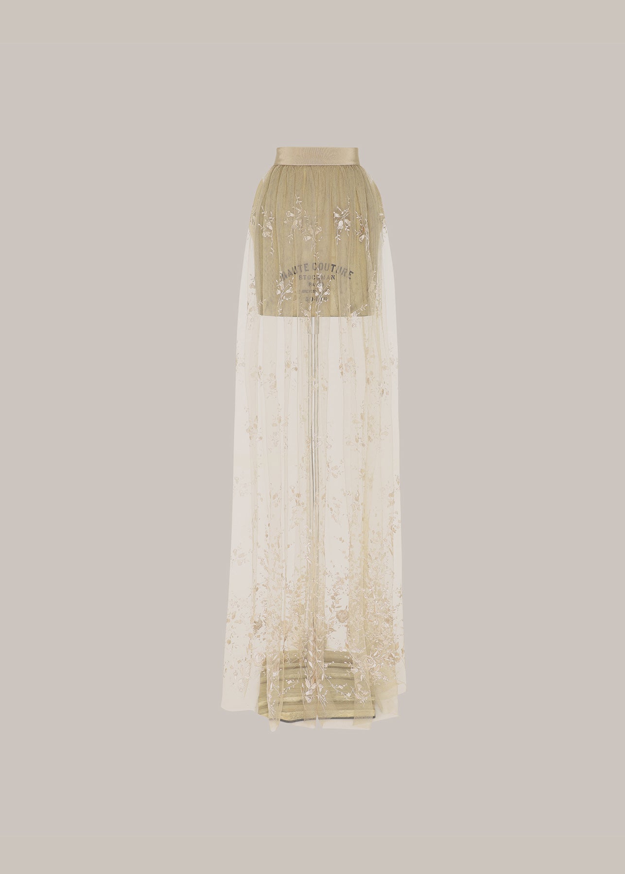 Her Embellished Beige Skirt