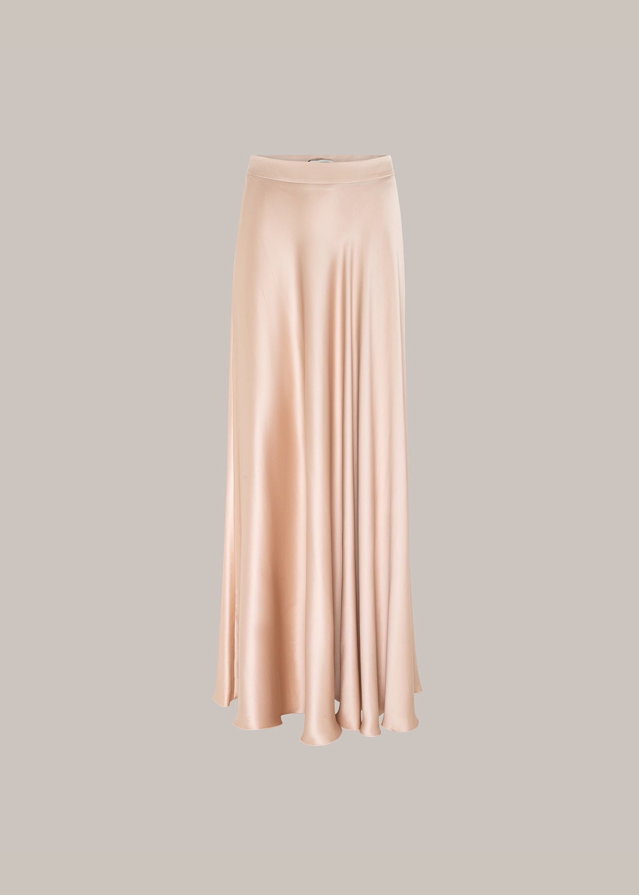 Her Silk Long Beige Skirt