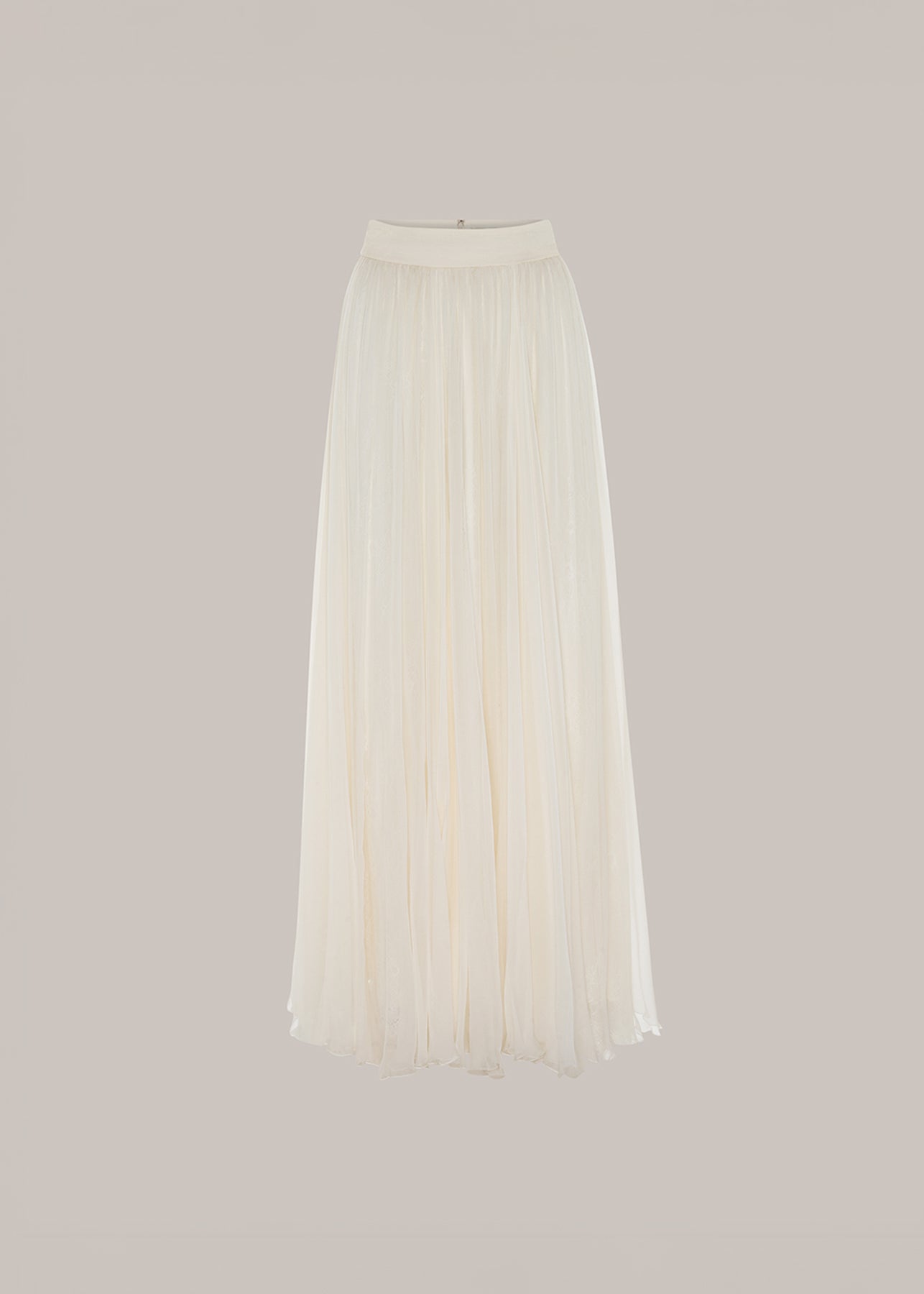 Her Full Fine Skirt With  Off white Lace