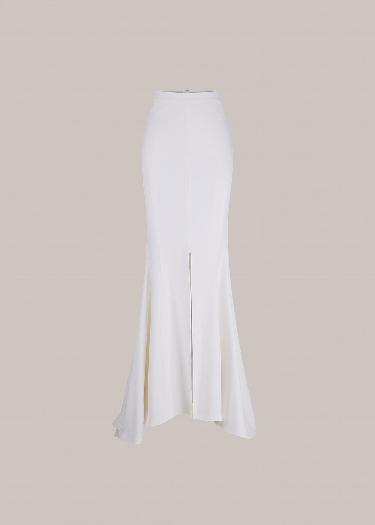 Her High Waist Long Off White Skirt