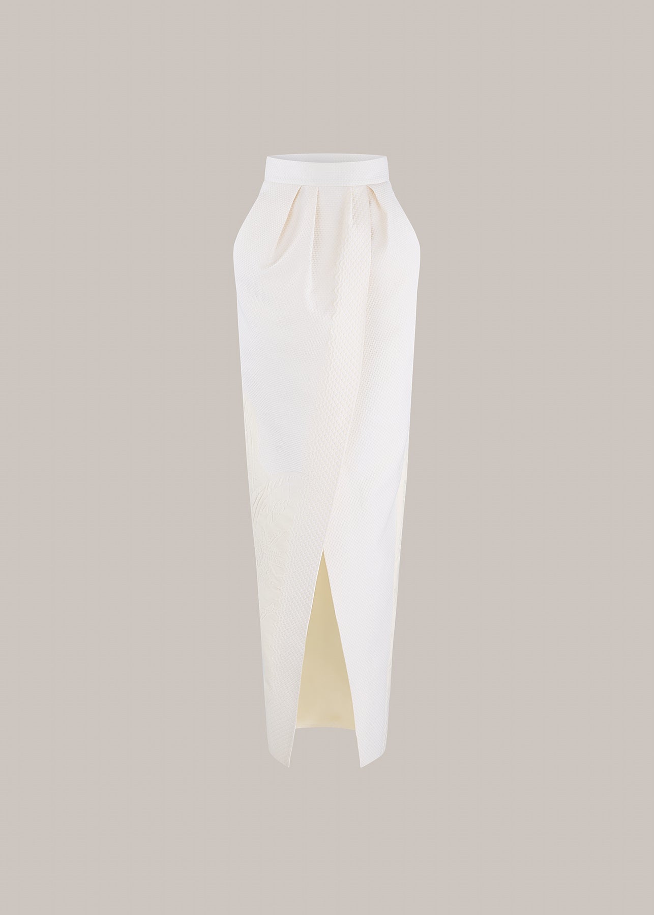 Wrap Long Ivory Skirt