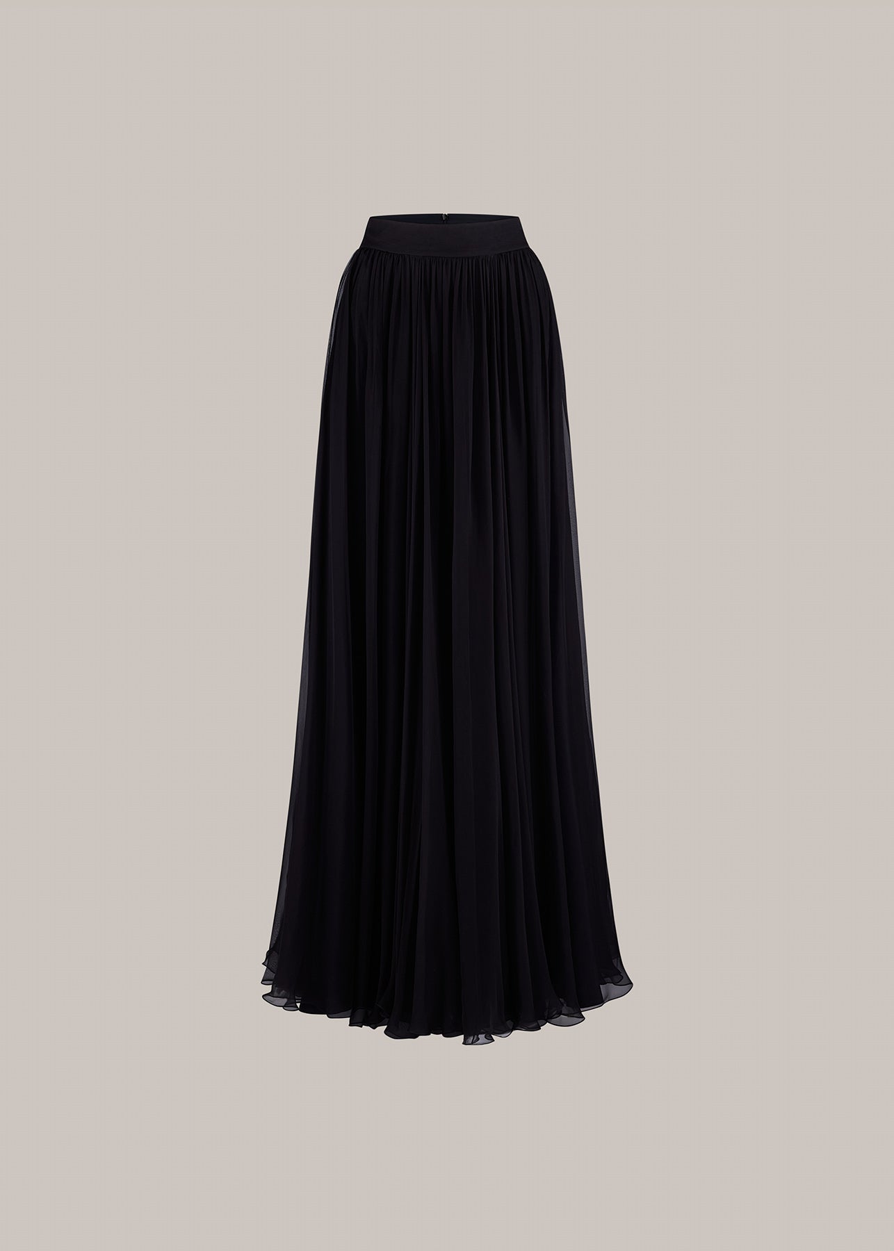 Her Full Fine Black Skirt