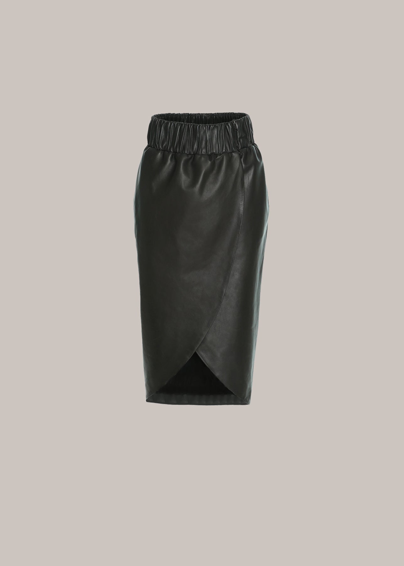 Her Asymmetric Wrap Black Skirt