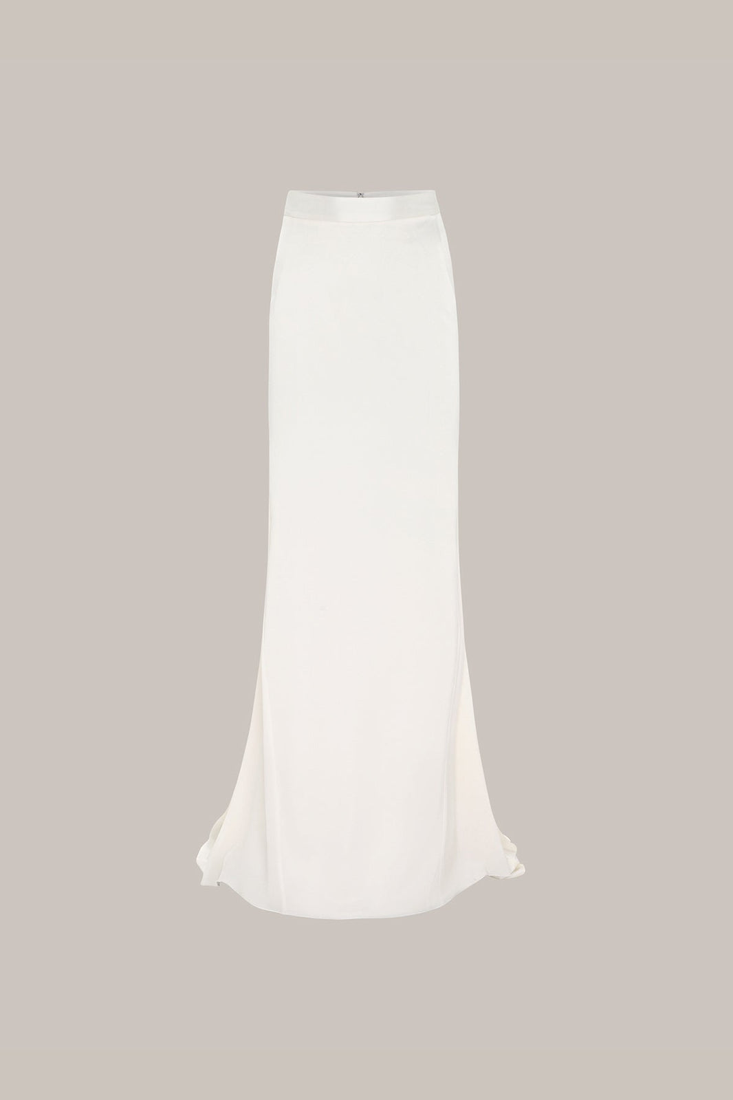Her White Silk Viscose Pencil Skirt With Flared Back