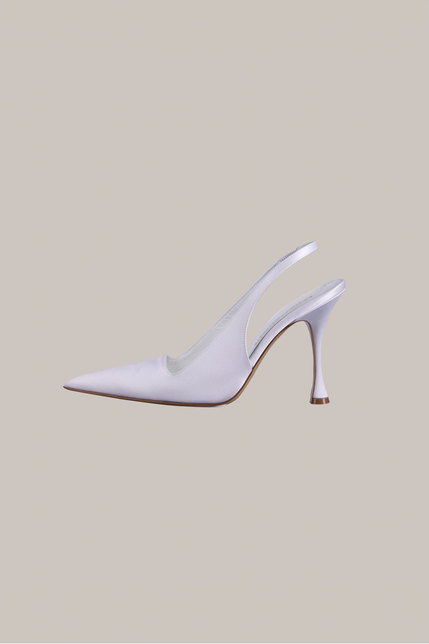 Her White Satin Heels