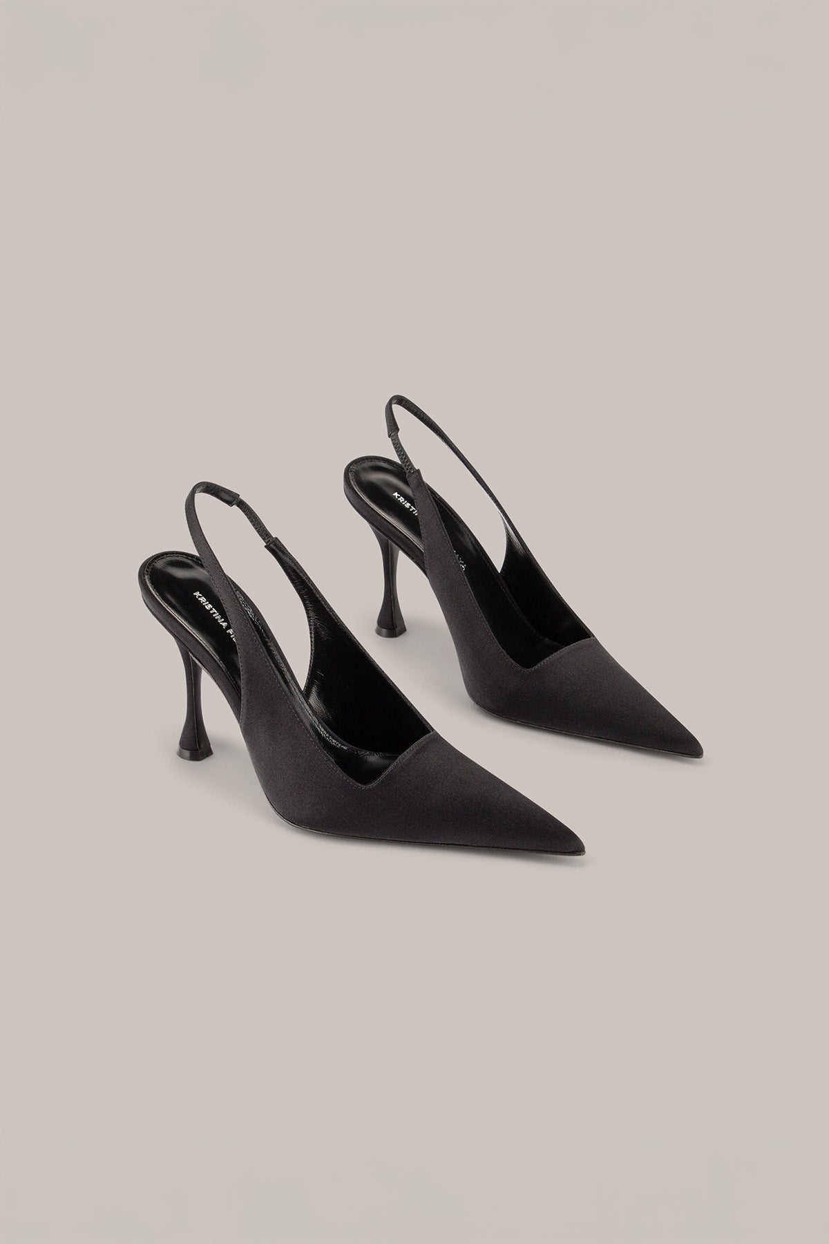 Her Satin Black Heels