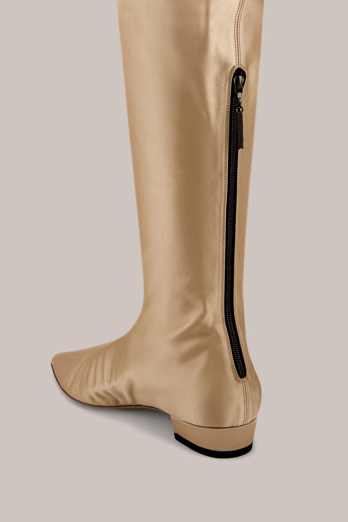 Her Sculpted Over-the-Knee Beige Boots