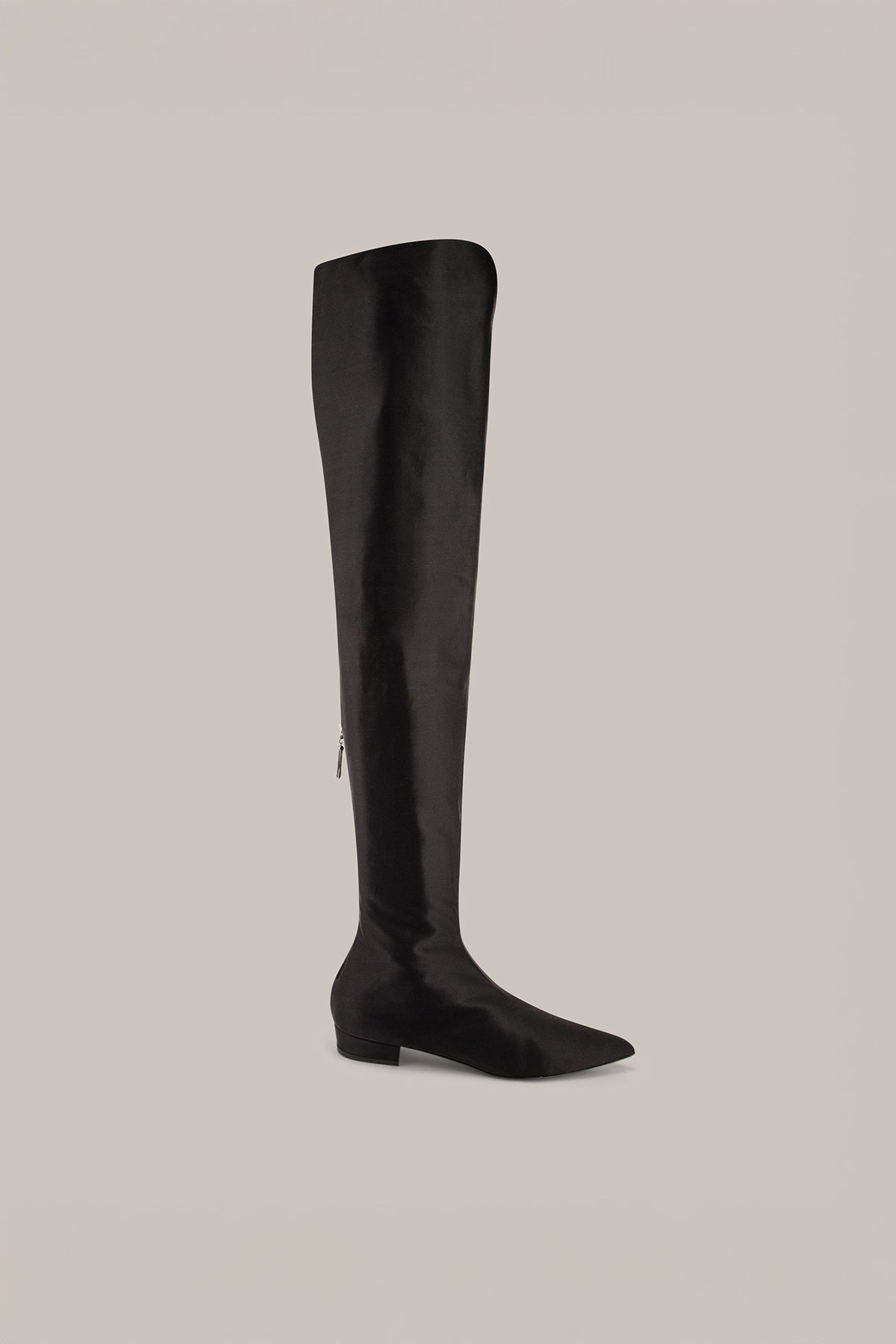 Her Sculpted Over-the-Knee Black Boots
