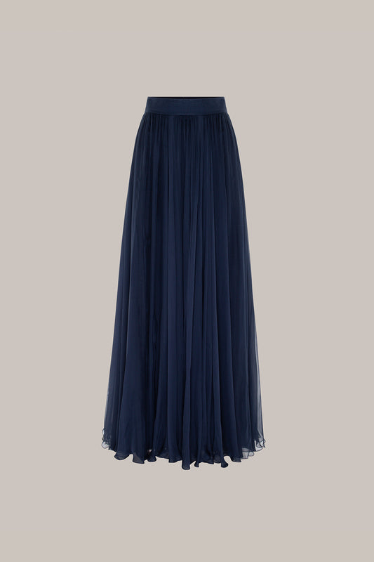 Her Signature Full Fine Navy blue Skirt