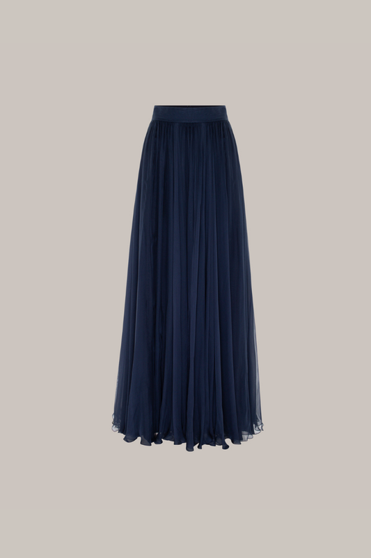 Her Signature Full Fine Navy blue Skirt