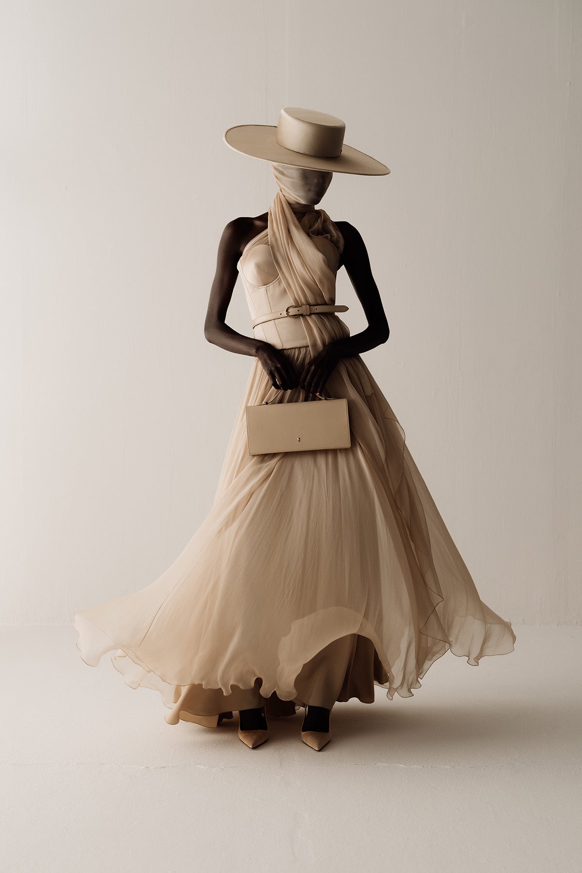 Her Beige Leather Bag