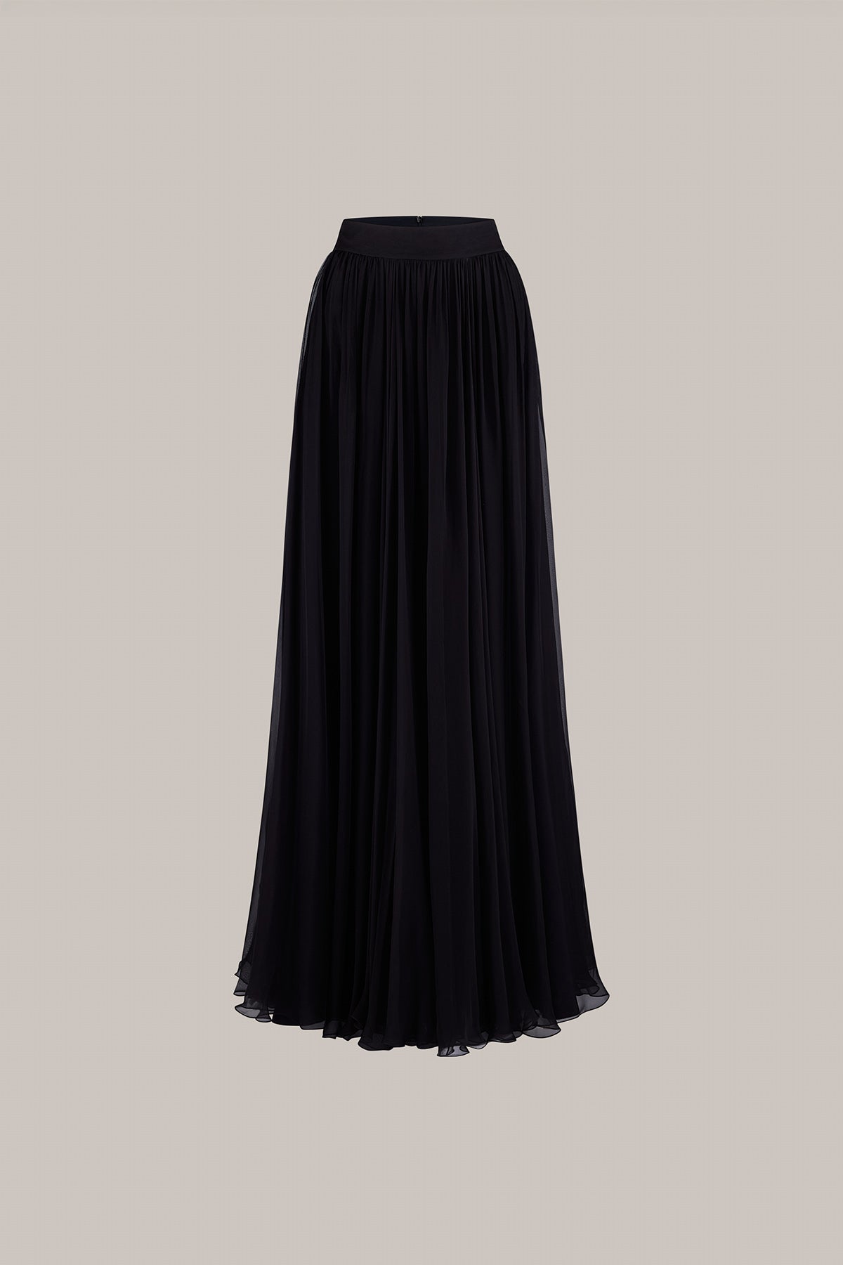 Her Full Fine Black Skirt