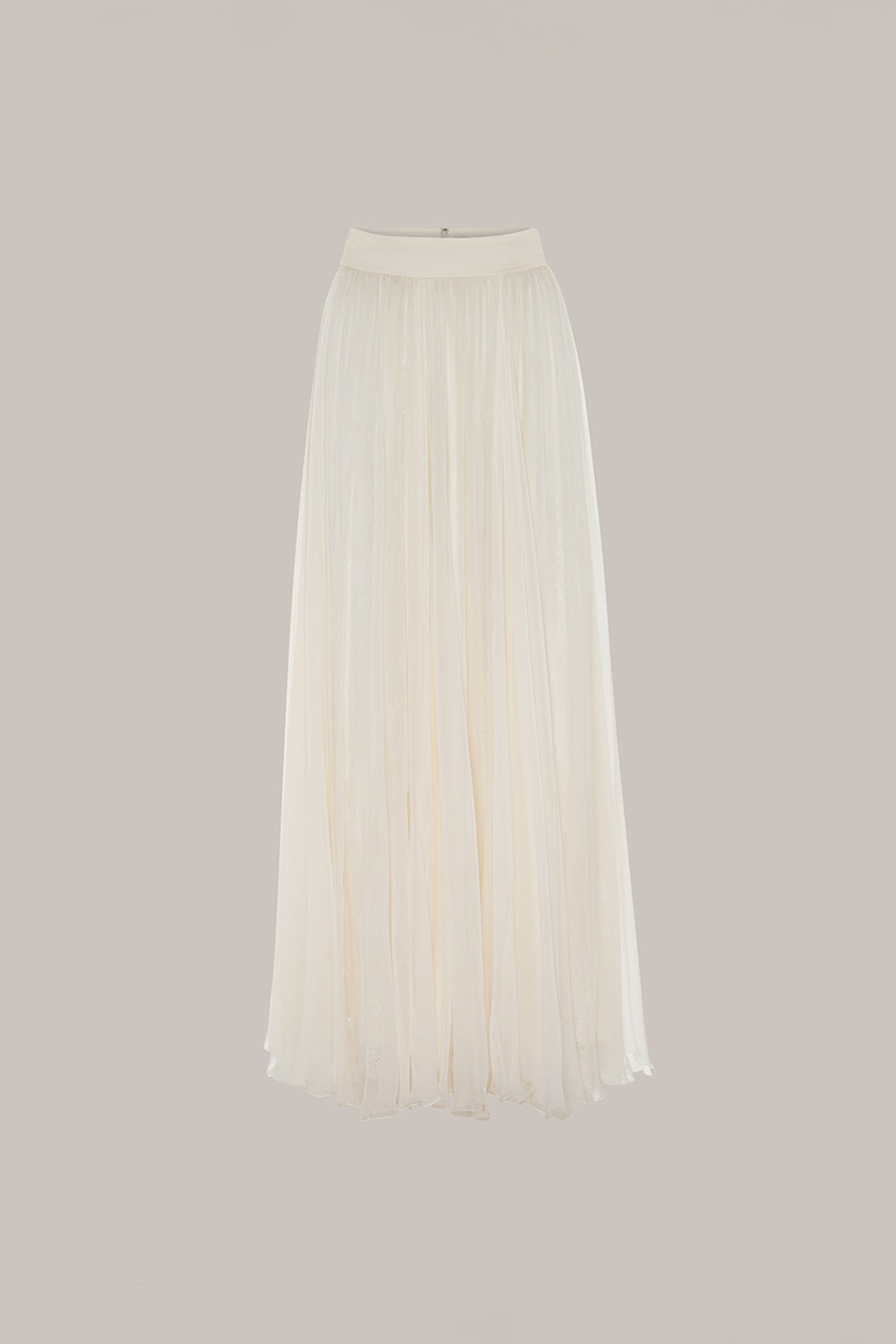 Her Full Fine Skirt With Off White Lace