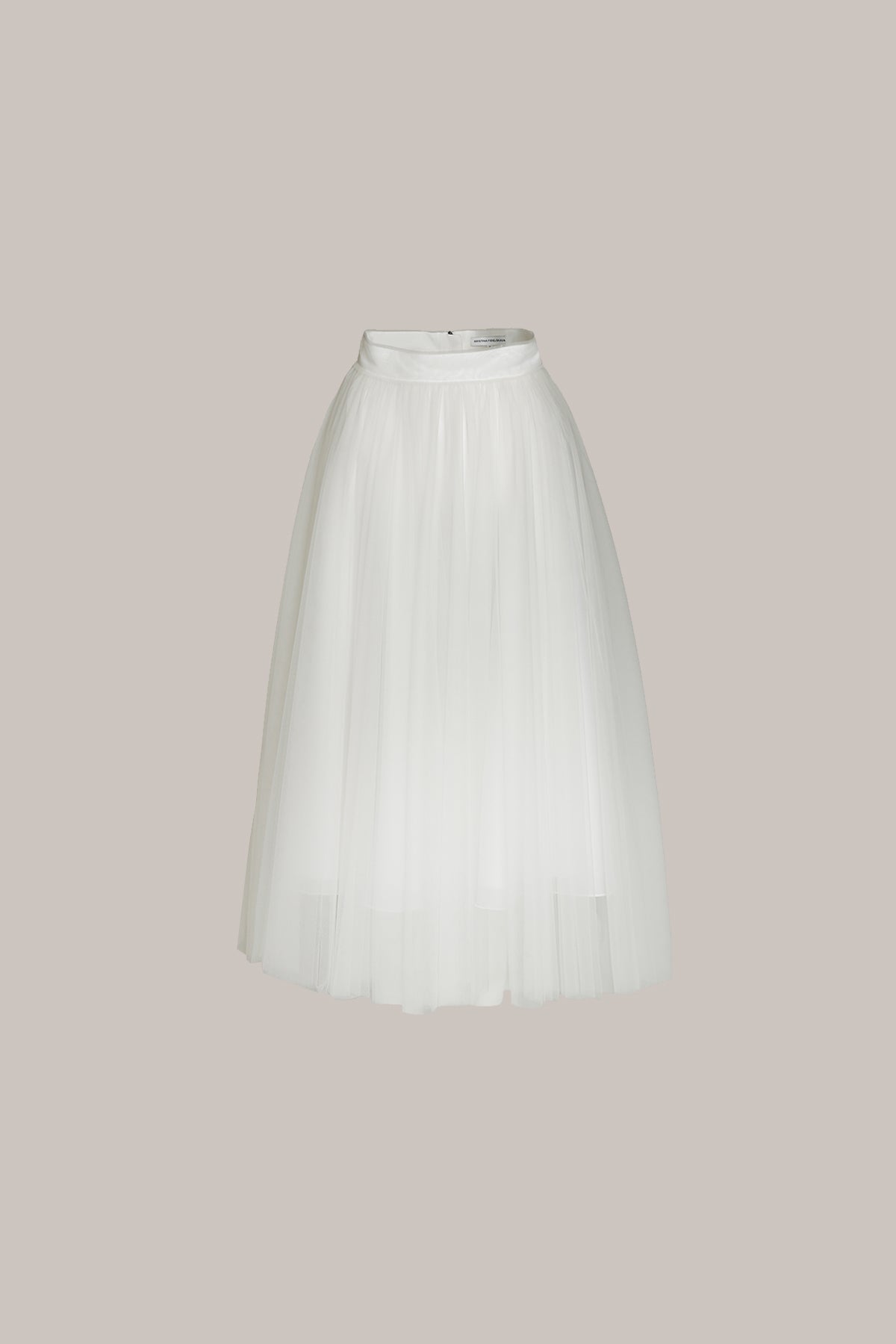 Her Midi Tulle White Skirt