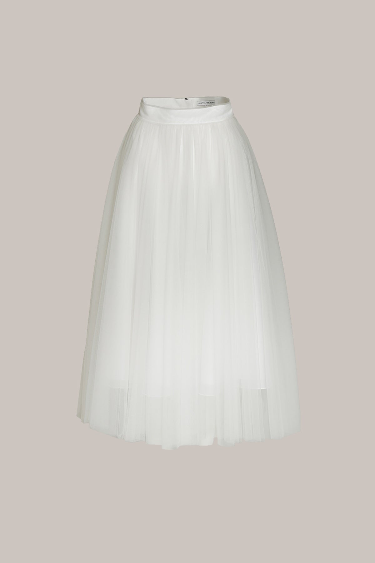 Her Midi Tulle White Skirt