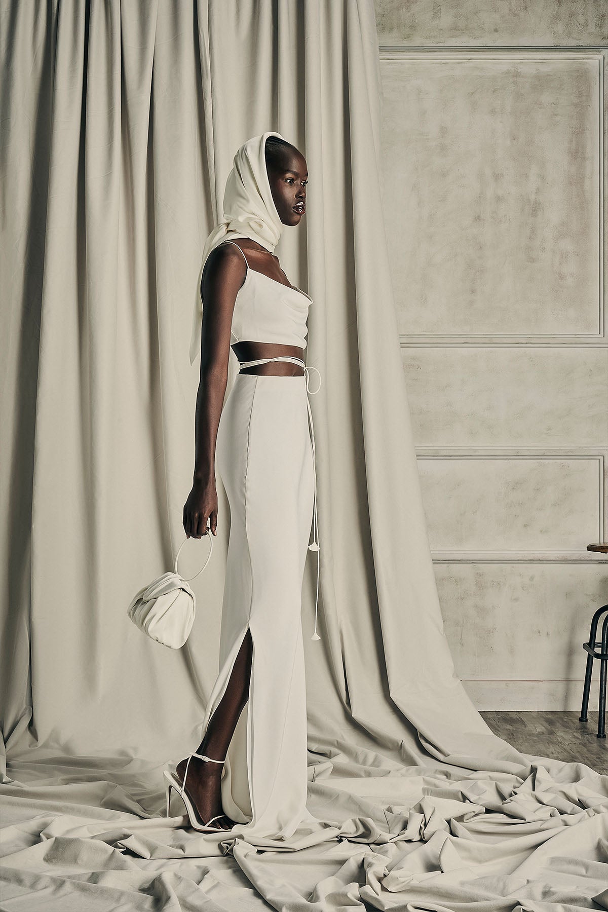Her Long Lounge Off White Skirt