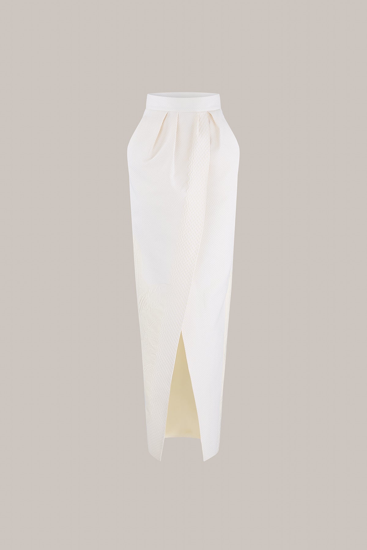 Wrap Long Ivory Skirt