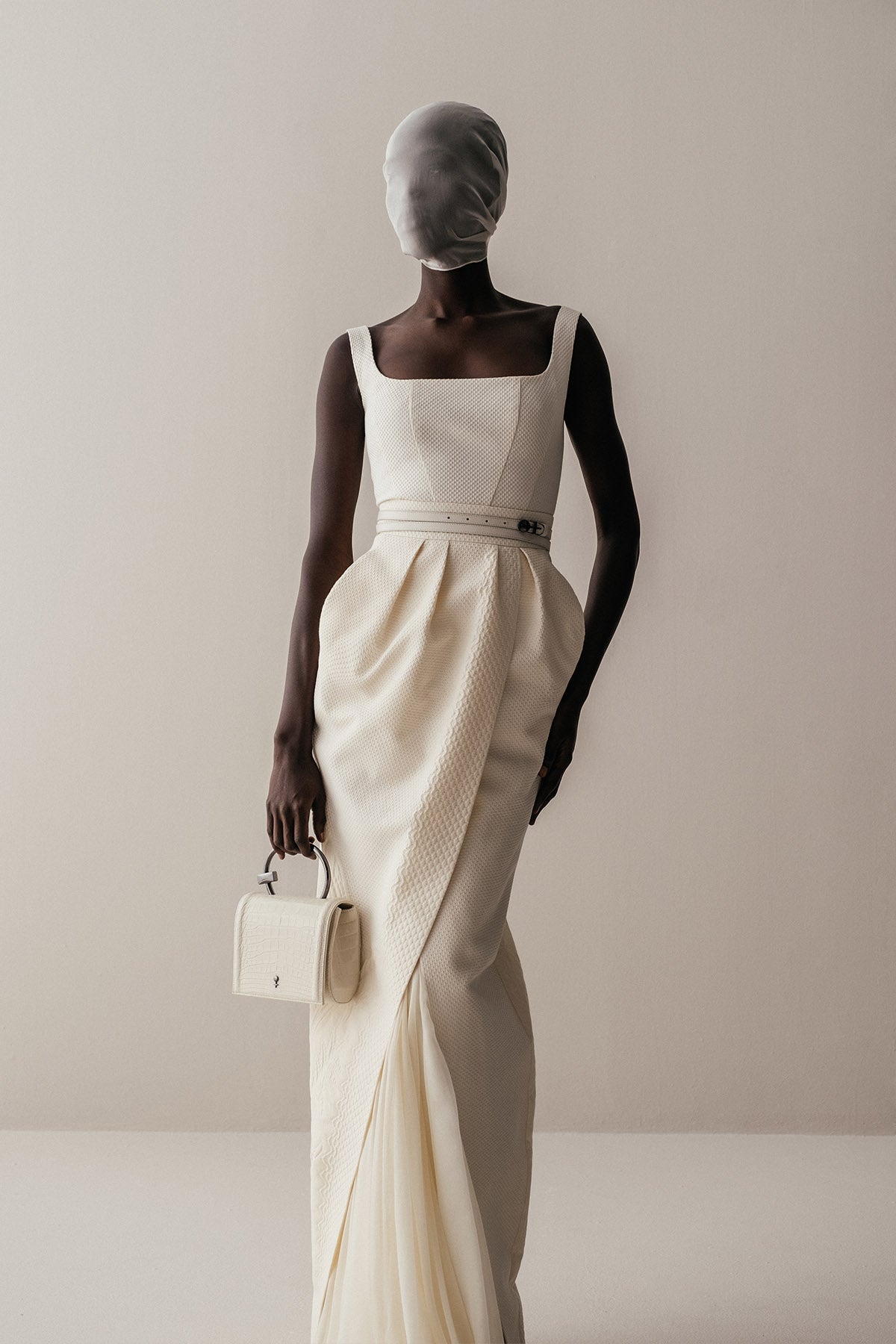 Wrap Long Ivory Skirt