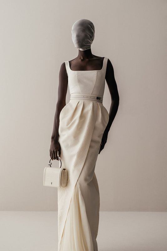 Wrap Long Ivory Skirt