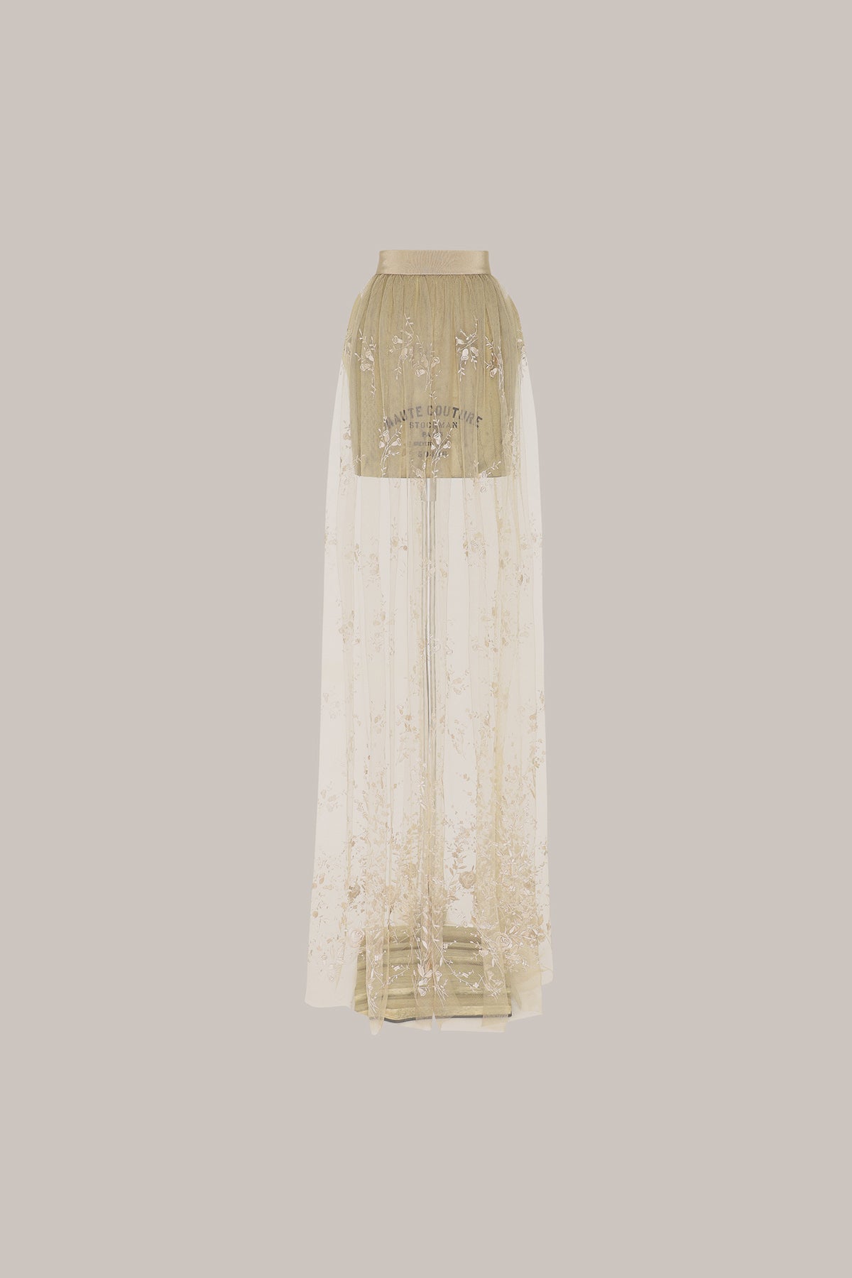 Her Embellished Beige Skirt