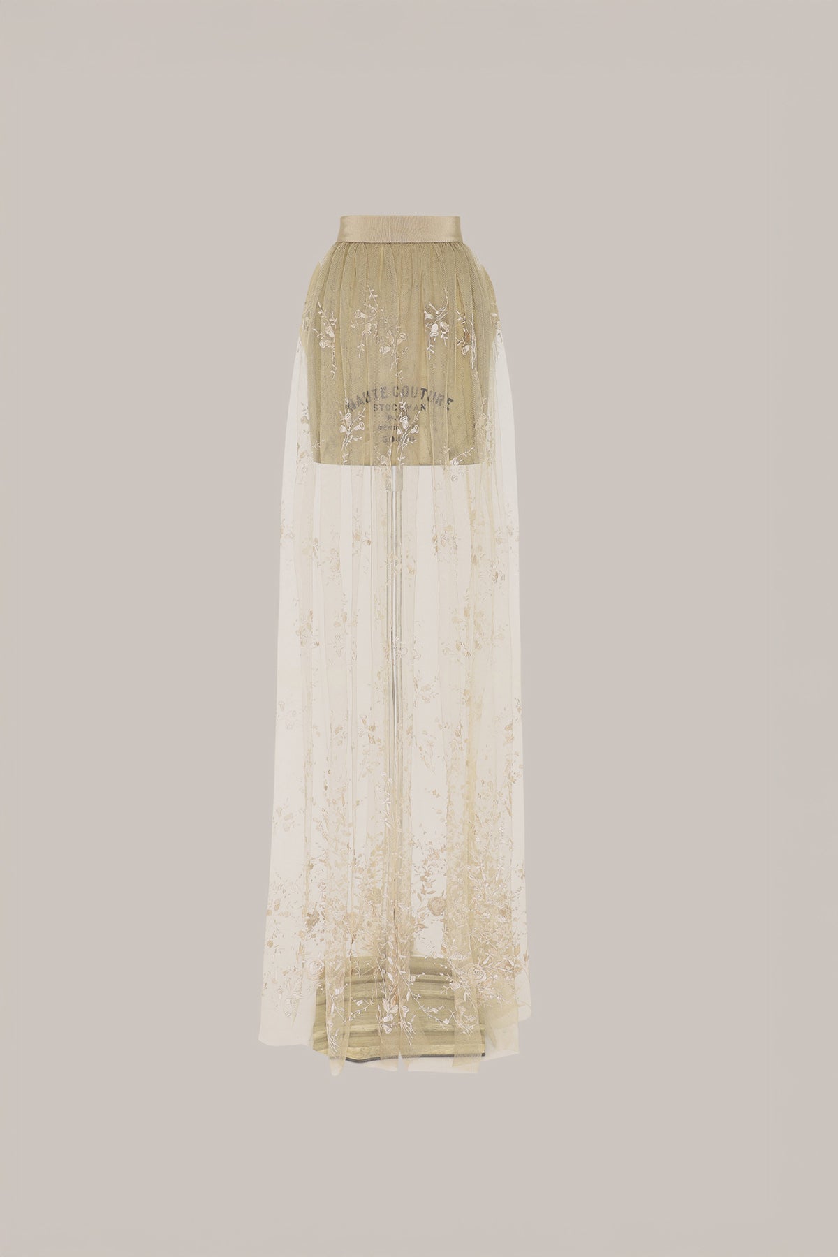 Her Embellished Beige Skirt