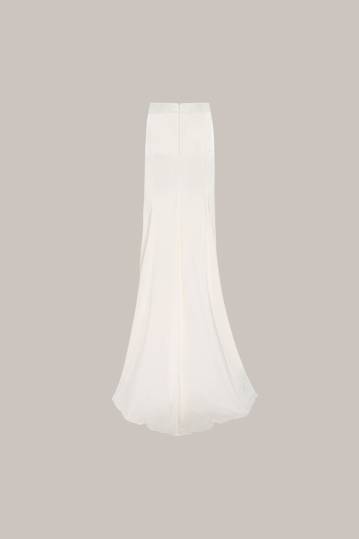Her White Silk Viscose Pencil Skirt With Flared Back