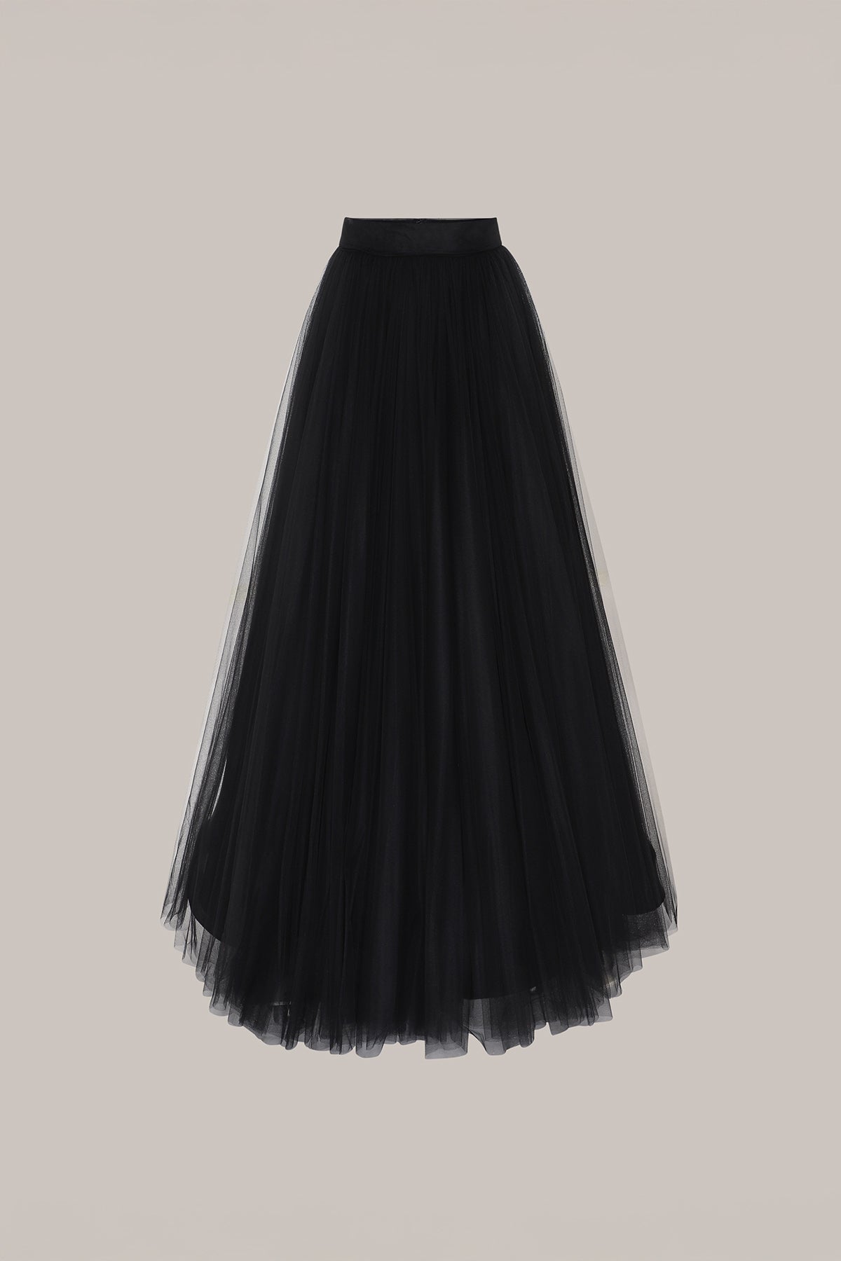 Her Black Dramatic Maxi Skirt