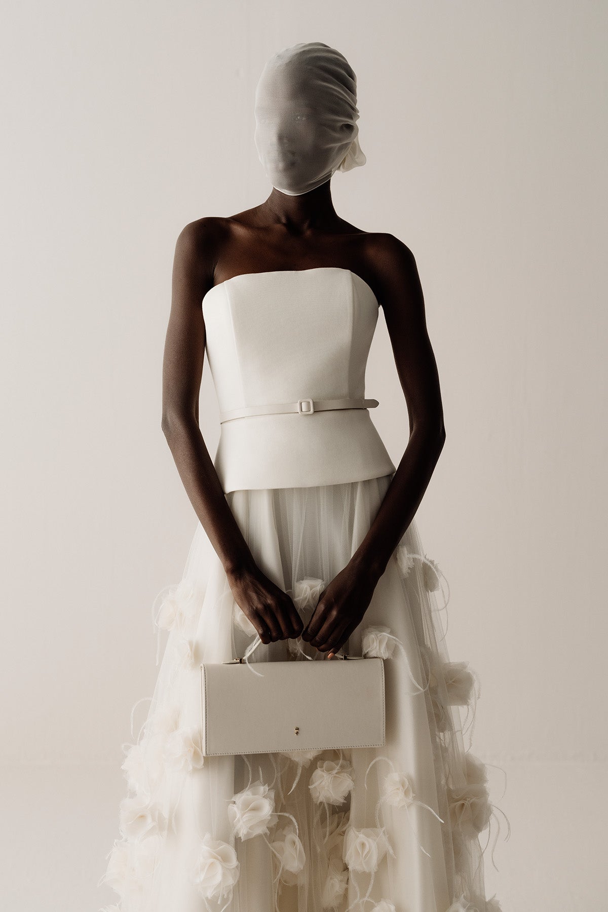 Her Corset With Off White Peplum