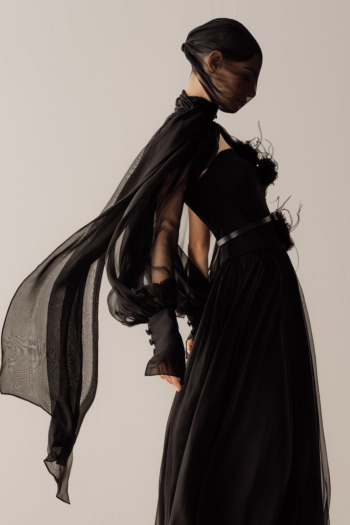 Her Flower Black Corset
