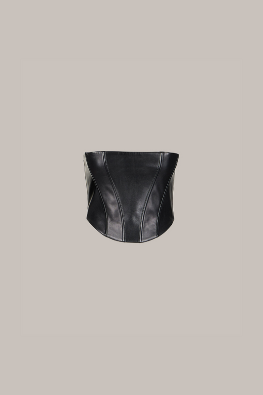 Her Leather Black Corset