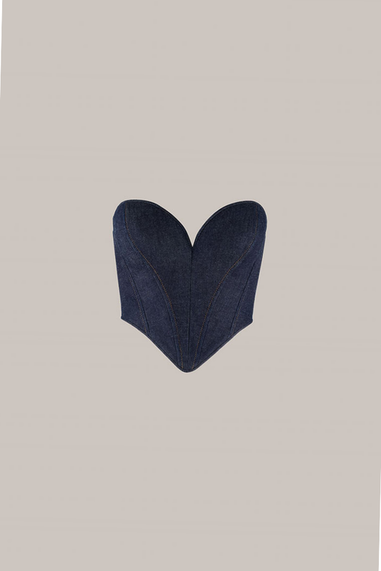 Her Heart Denim Corset
