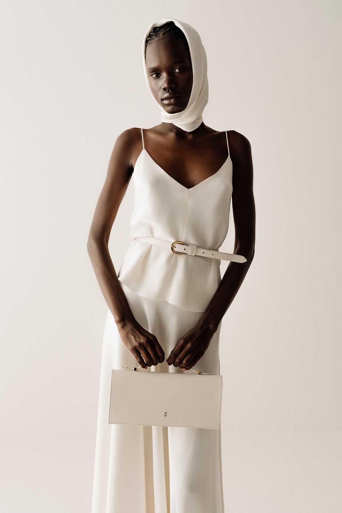 Her White Leather Bag