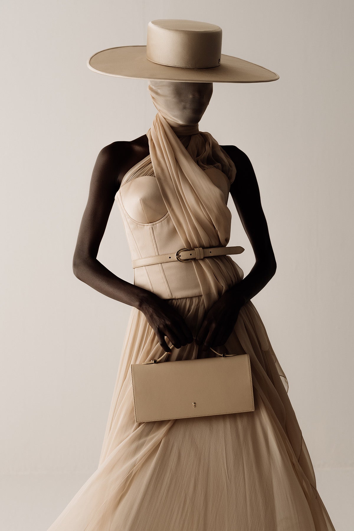Her Halterneck Beige Top