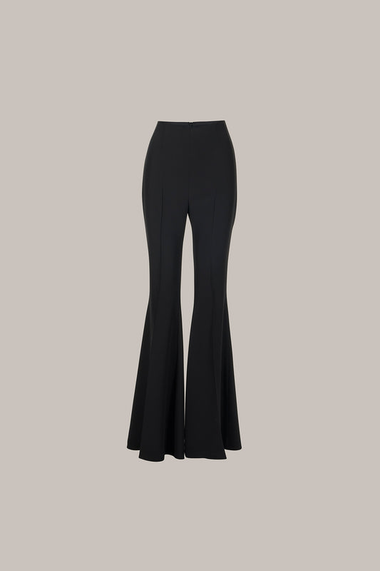Her High Waist Bootcut Black Trousers