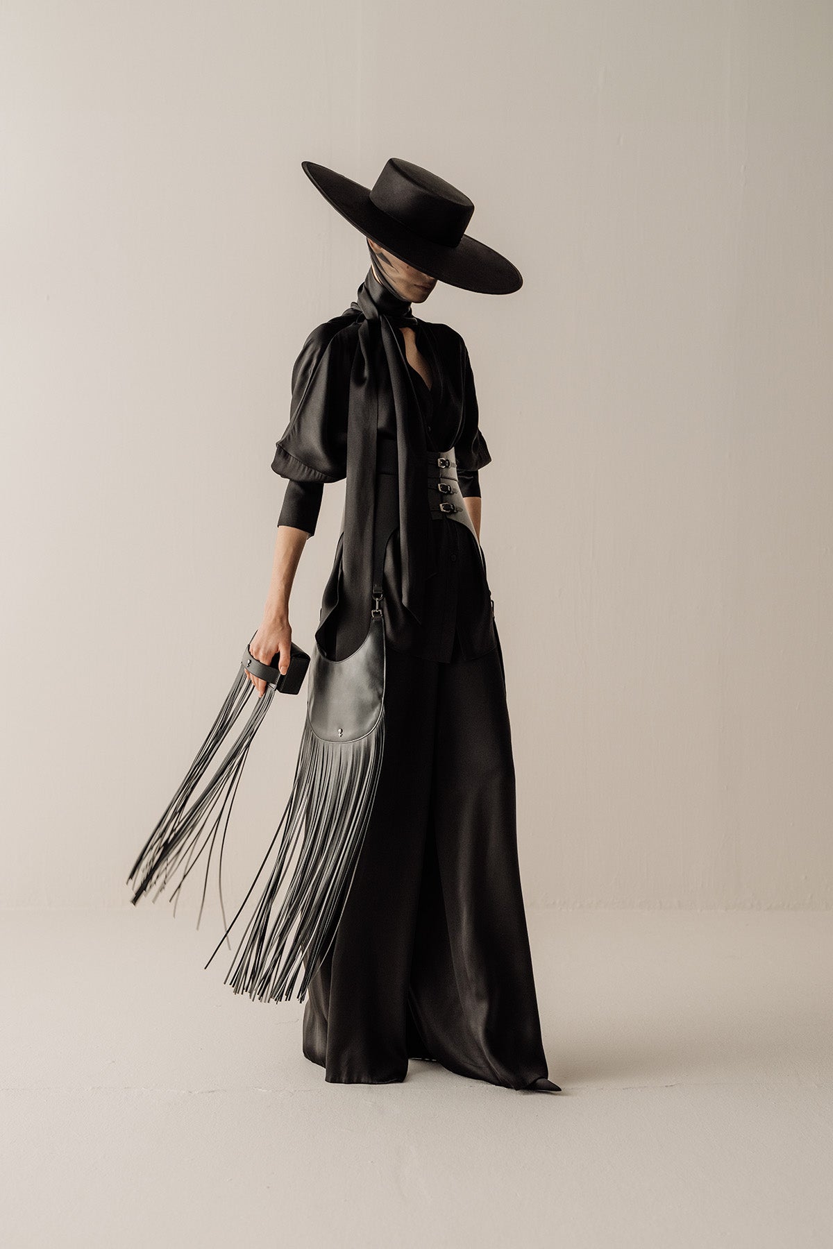 Her Wide Leg  Black Trousers