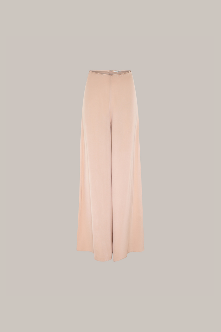 Her Wide Leg  Beige Trousers