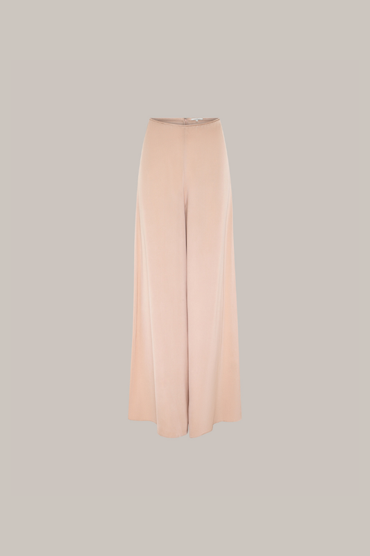 Her Wide Leg  Beige Trousers