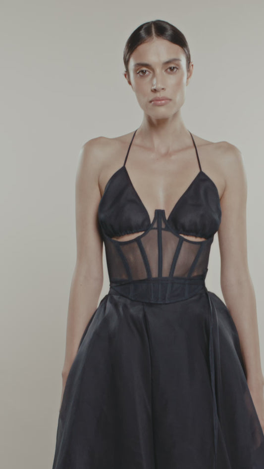 Her Tulle Under - Corset  Navy blue Accessory