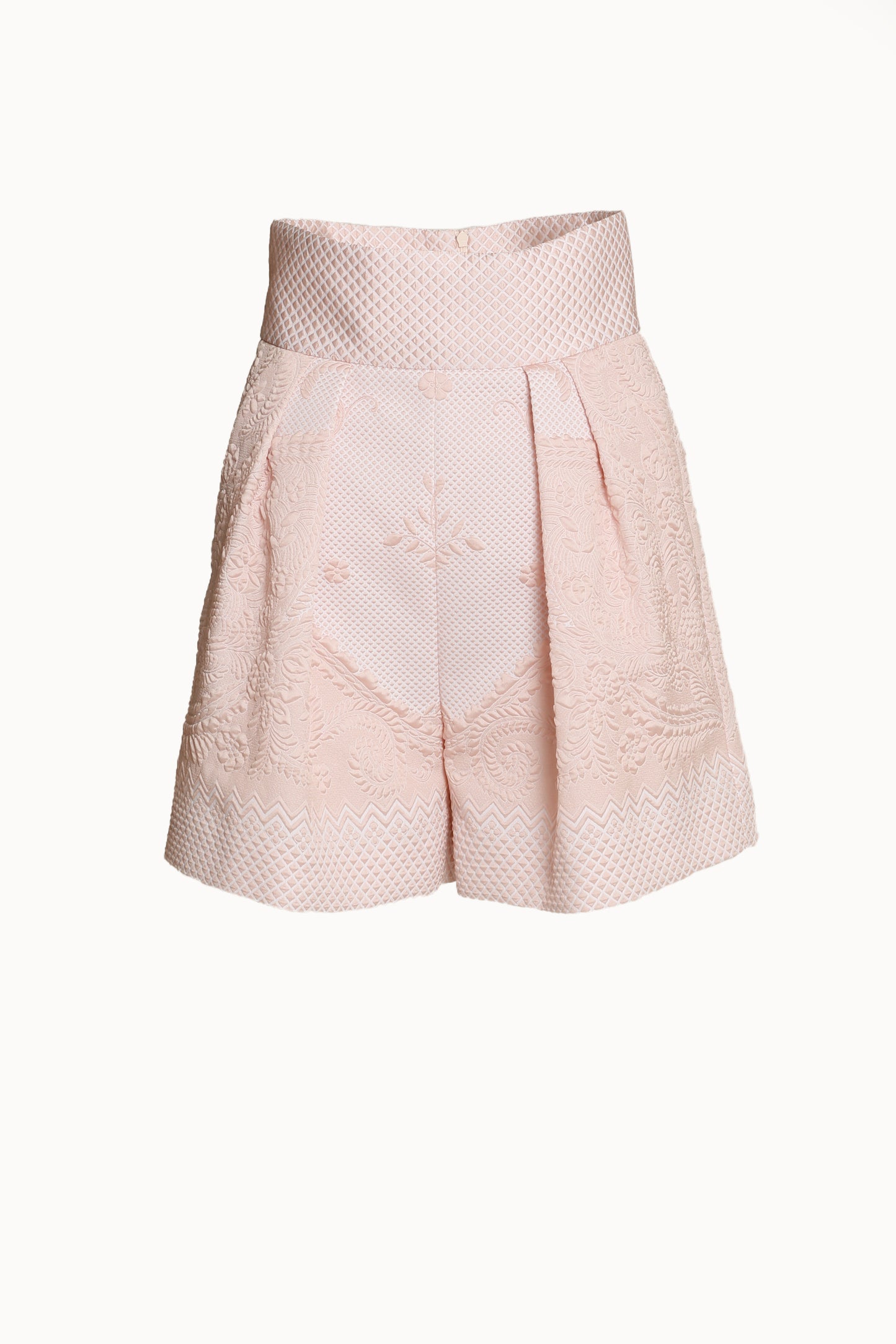 Light Pink Jacquard Shorts