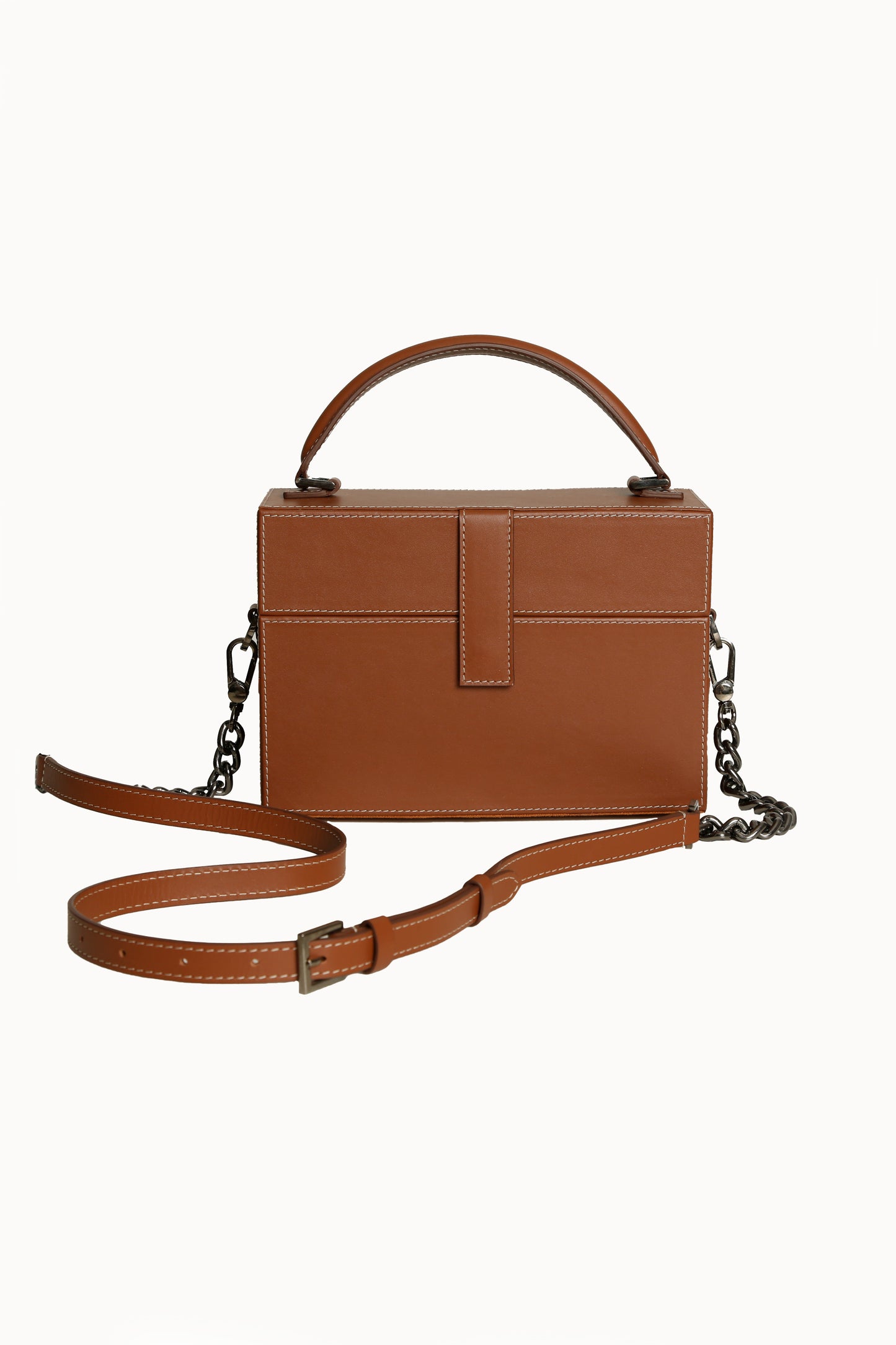 Brown Leather Cross-Body Camera Bag