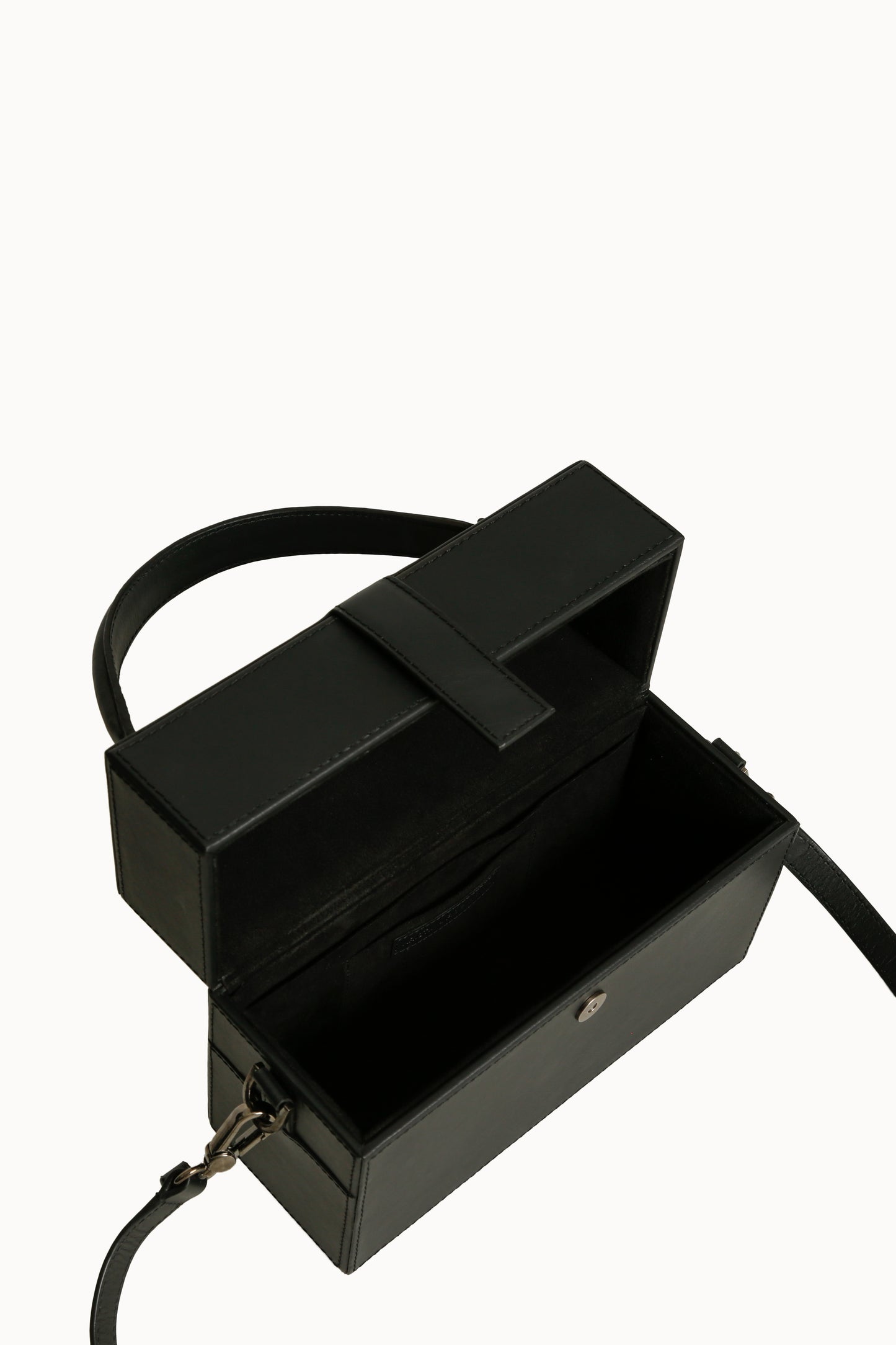Black Leather Cross-body Camera Bag