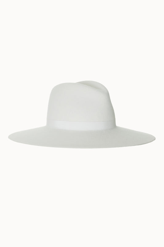 White Brigitte Fedora Hat