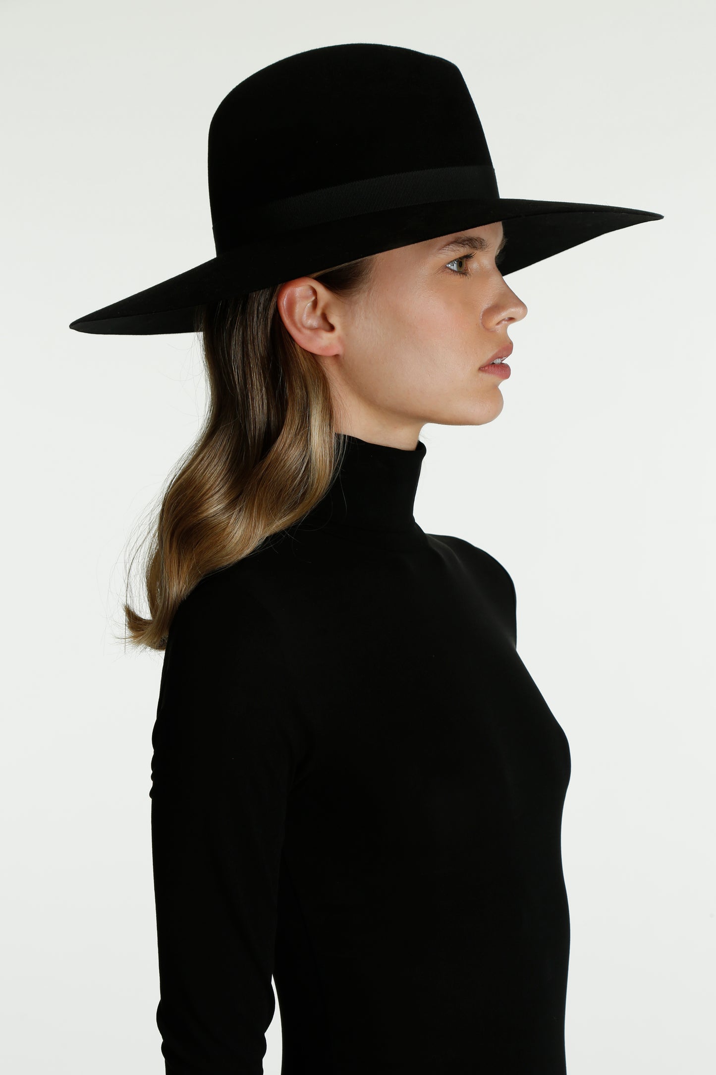 Black Brigitte Fedora Hat