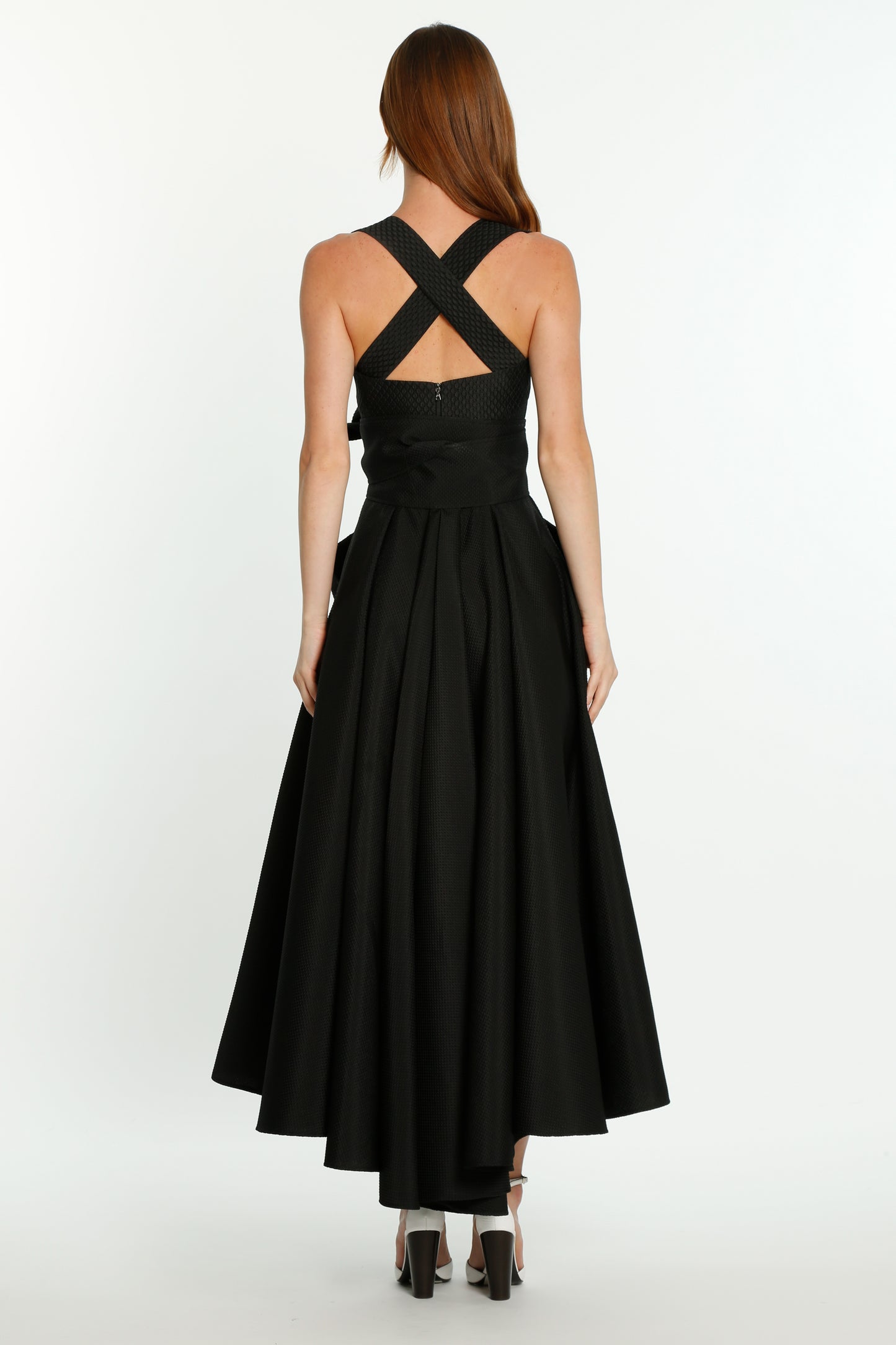 Black Cross-Back Corset Dress