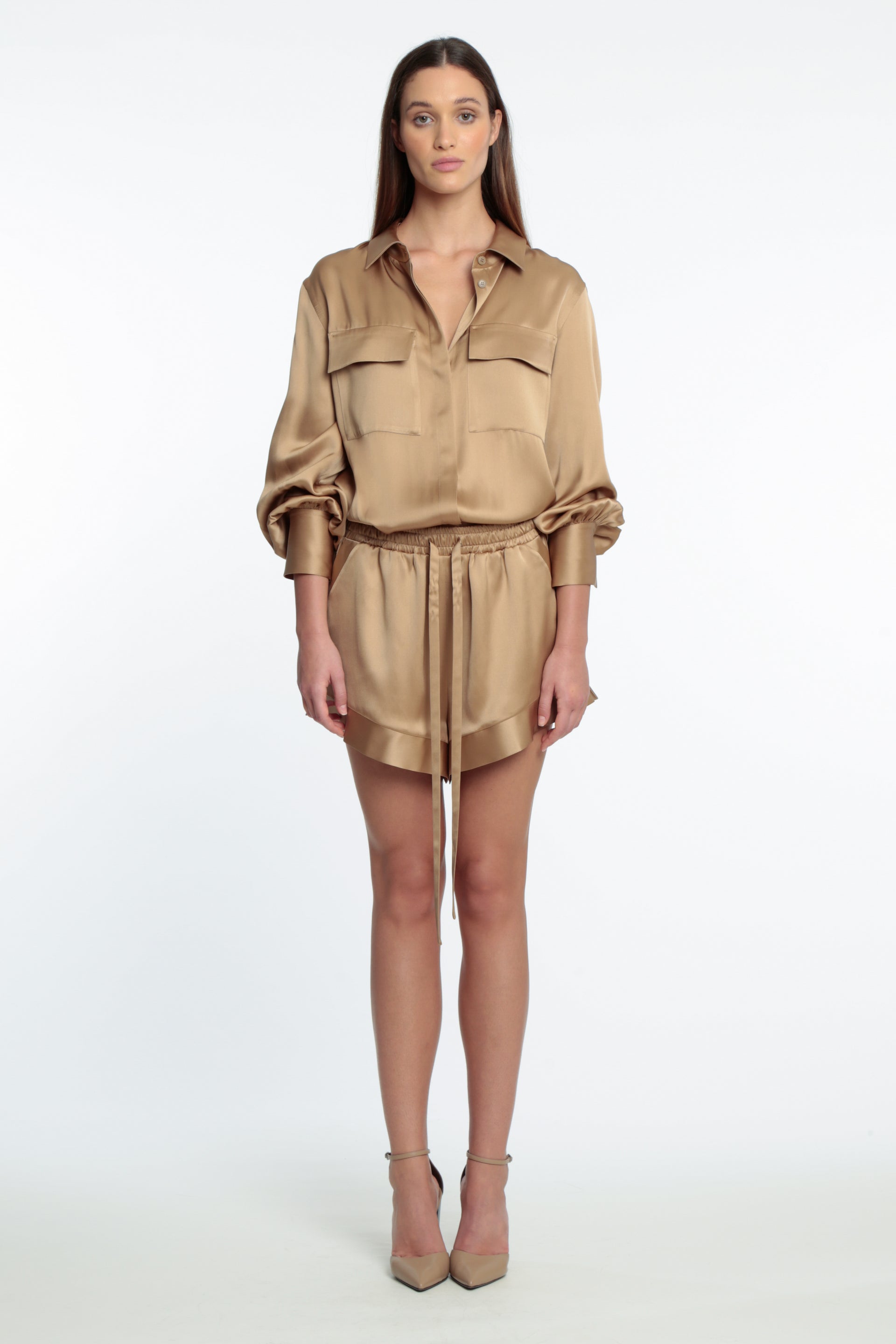 Oversized silk shirt outlet dress